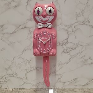 Jeweled Strawberry Ice Pink Kit-Cat Klock clock SUPER RARE